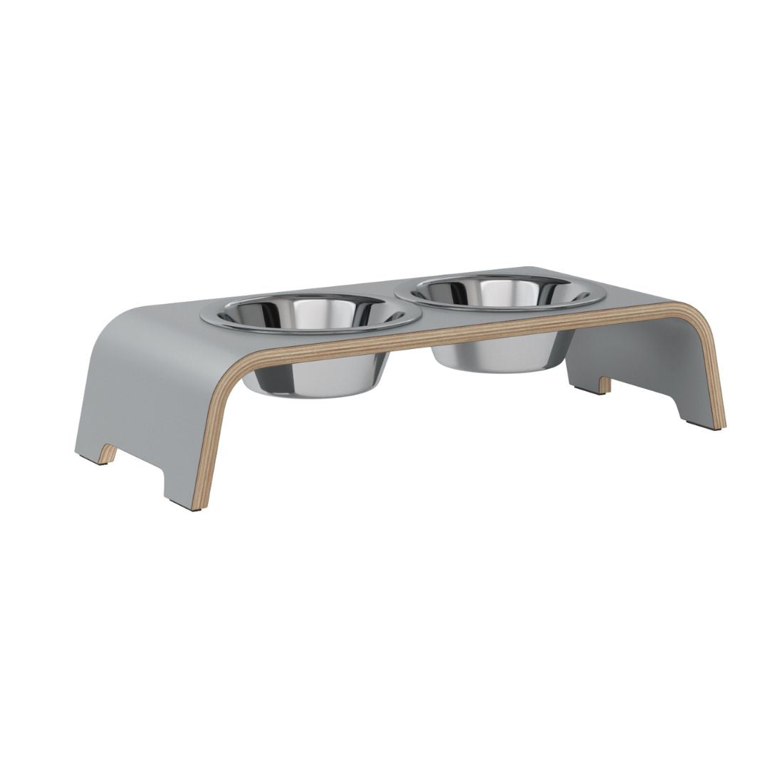 dogBar-Napfständer-Grau-Edelstahl-SLarge
