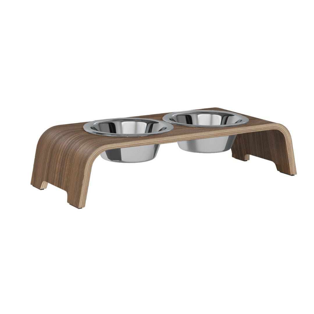 dogBar-Napfständer-Nussbaum-Edelstahl-SLarge