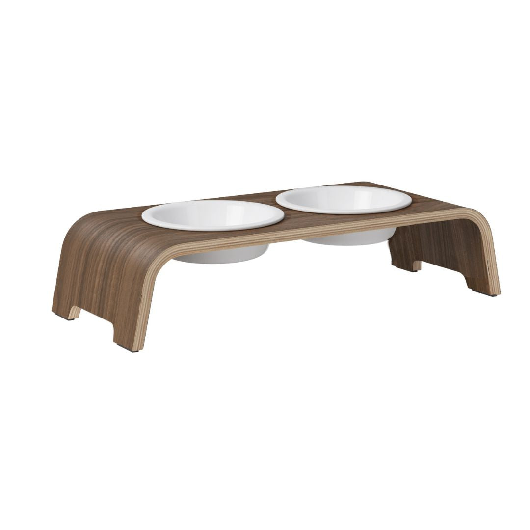 dogBar-Napfständer-Nussbaum-Porzellan-SLarge