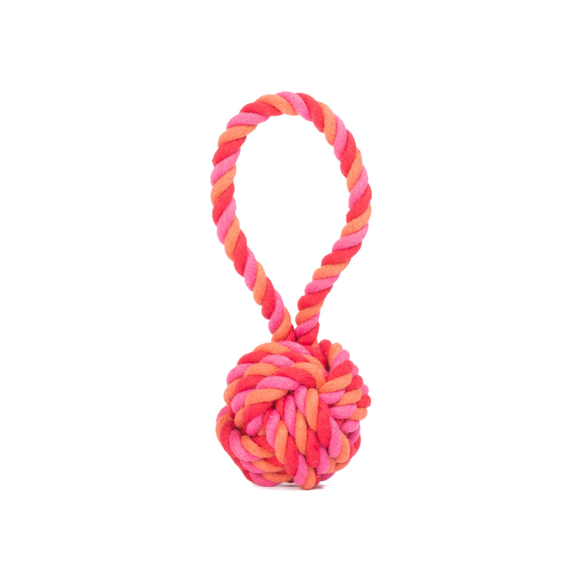 Laboni-Hundespielzeug-Schleuderball-Tauspielzeug-Pink-Orange
