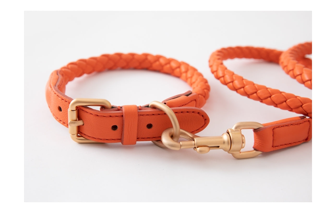 2.8-duepuntootto-ferdinando-leather-collar-hundehalsband-tangerine-orange-Leine