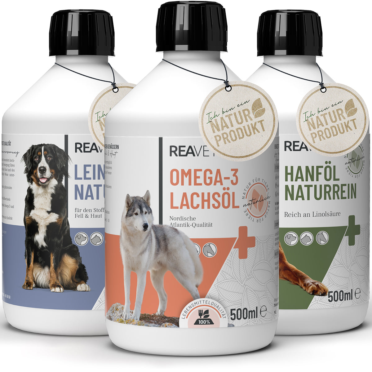 ReaVet-3er-Barf-Öl-Set-Lachsöl-Leinöl-Hanföl