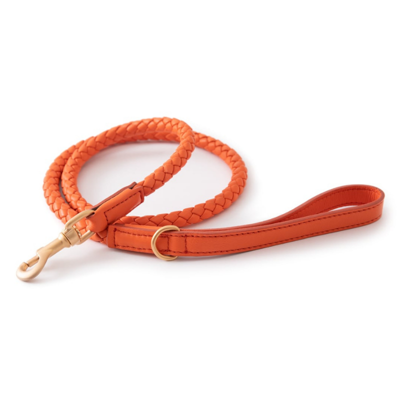 2.8-duepuntootto-ferdinando-leather-leash-hundeleine-tangerine-orange-Leine