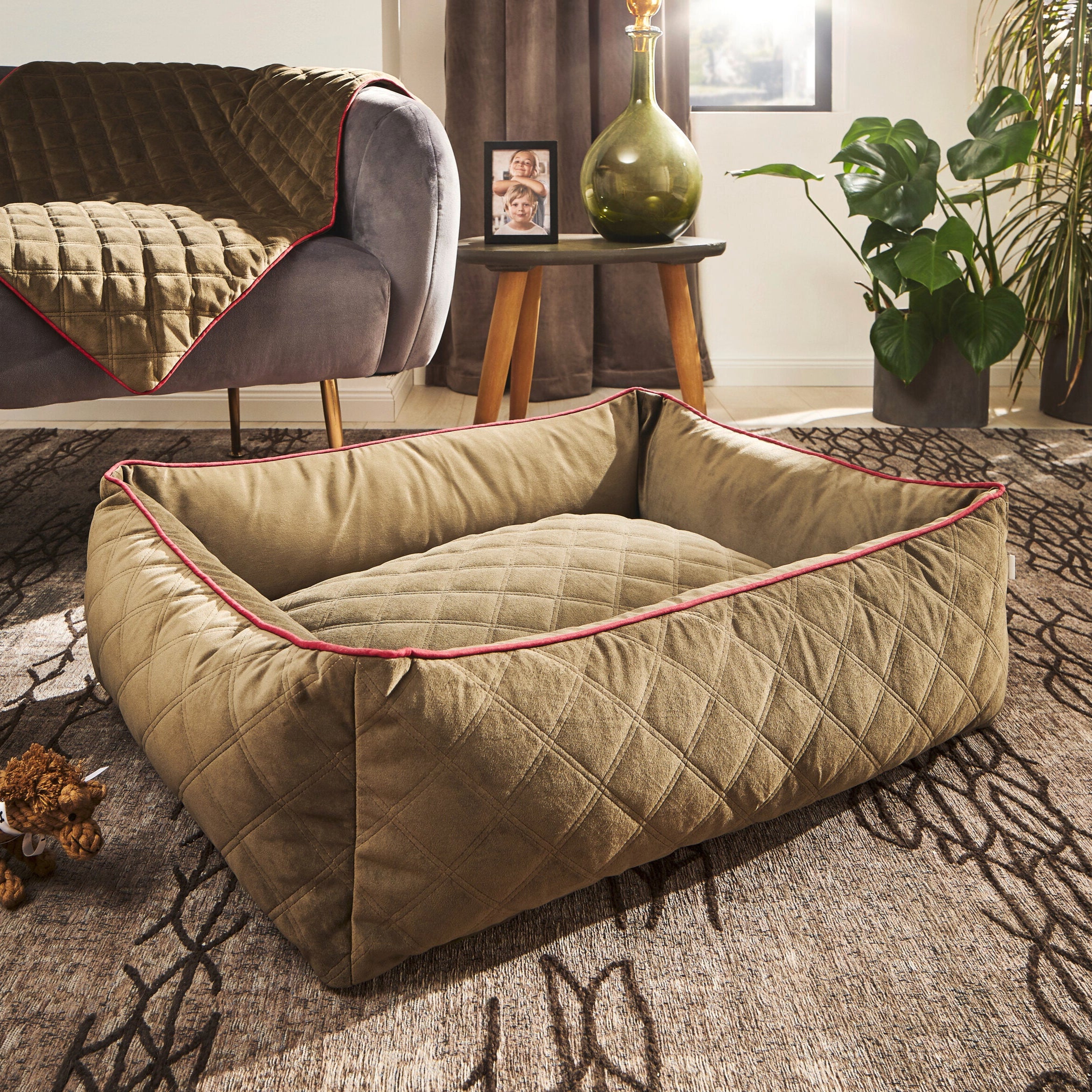 Laboni-Hundebett-Oxford-Olive-Mood
