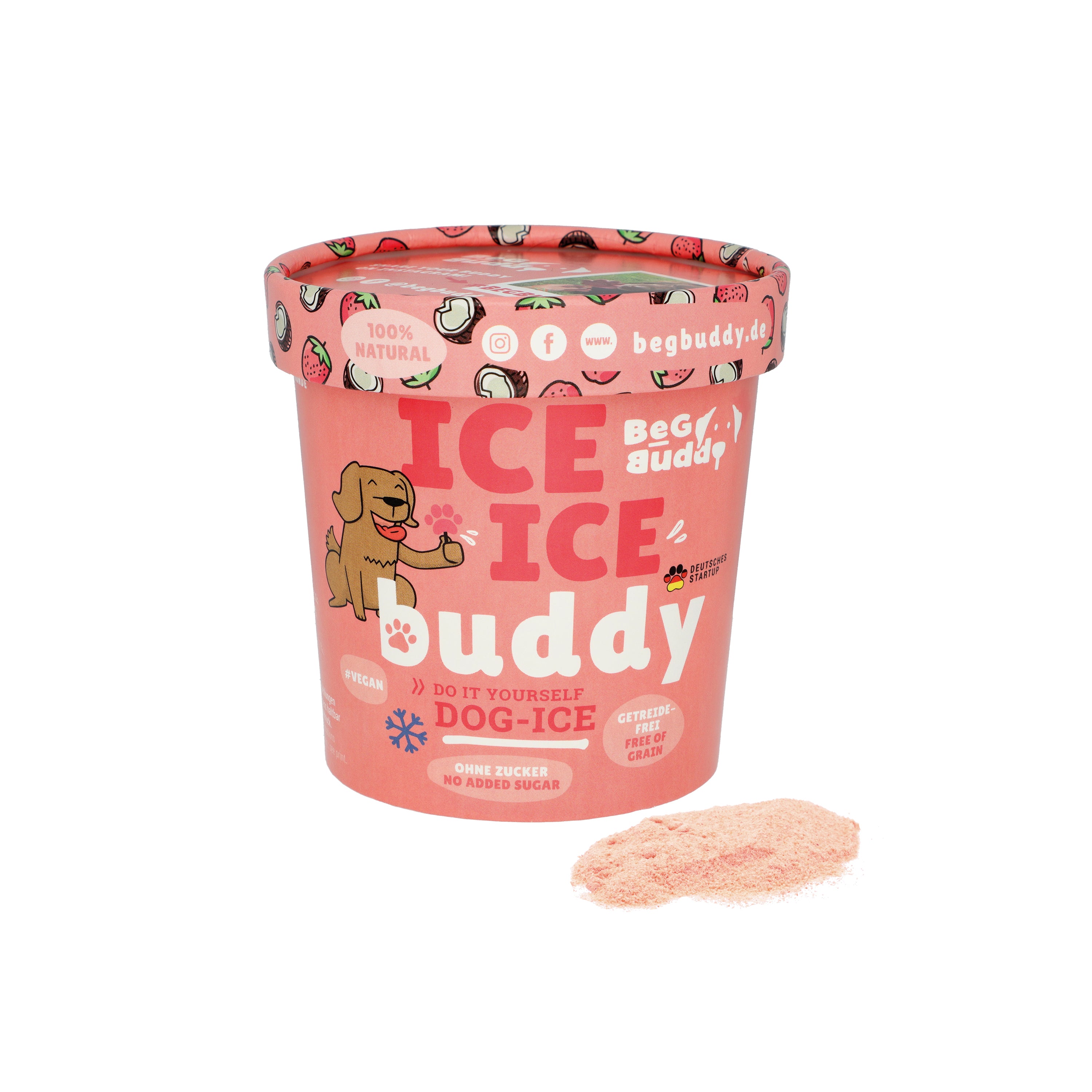 Hundeeis-Ice-Ice-Buddy-BeGBuddy-Kokos-Erdbeere