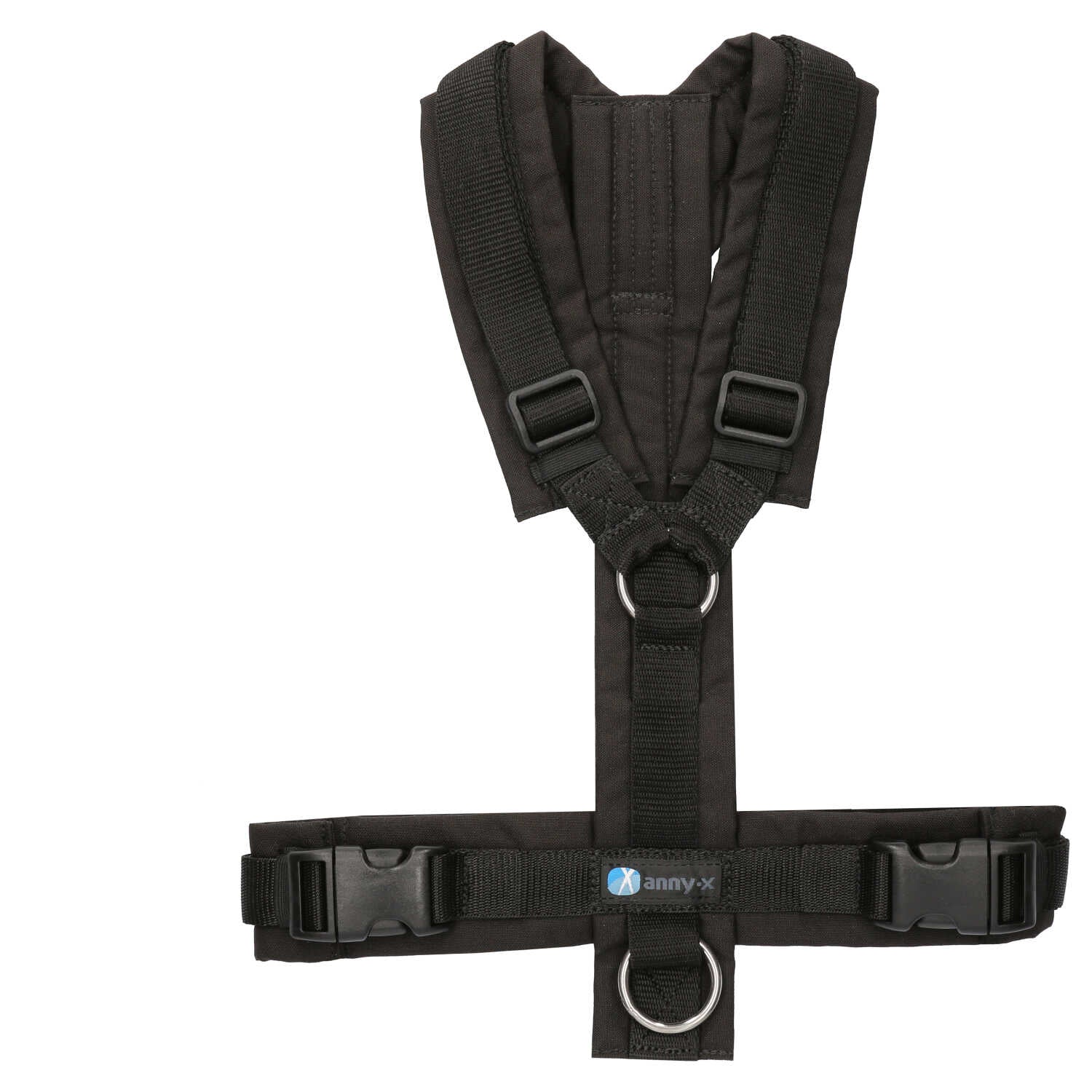 AnnyX-Hundegeschirr-Fun-Schwarz-Schwarz-liegend