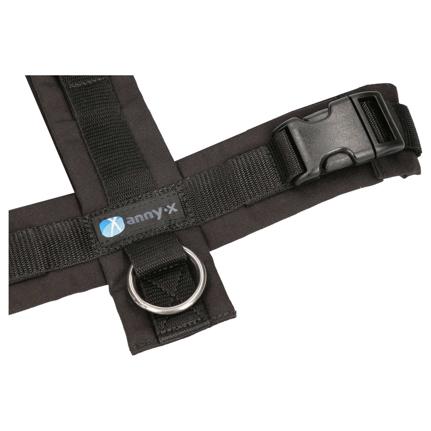 AnnyX-Hundegeschirr-Fun-Schwarz-Schwarz-Detail