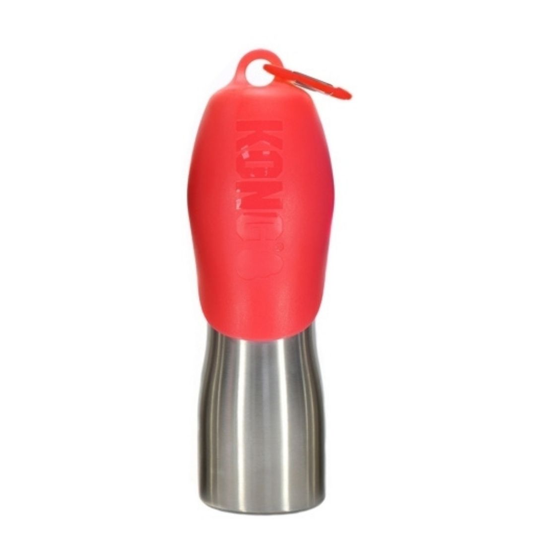 KONG-Trinkflasche-mit-Napf-Rot