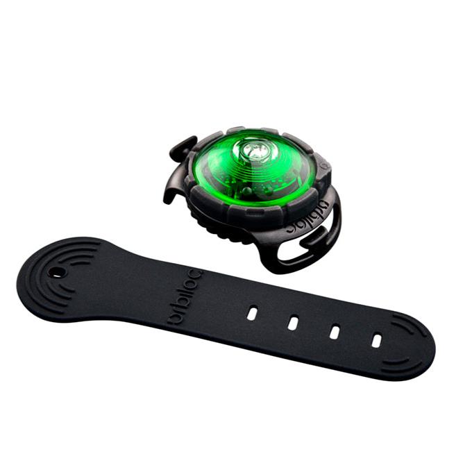 Orbiloc-Dog-Dual-Sicherheitslicht-Green-Strap