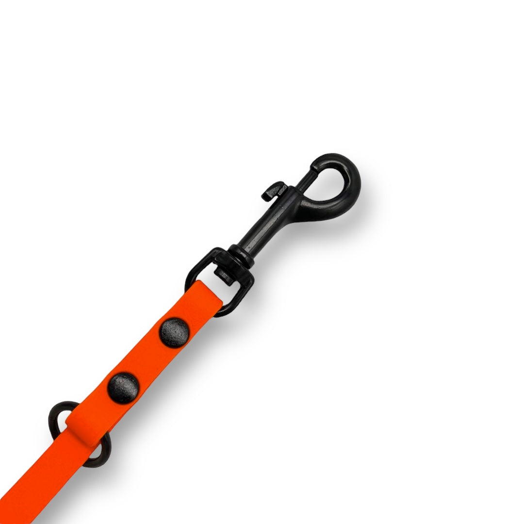 Hundeleine-Fuehrleine-Neo-Biothane-Neon-Orange-S-Detail