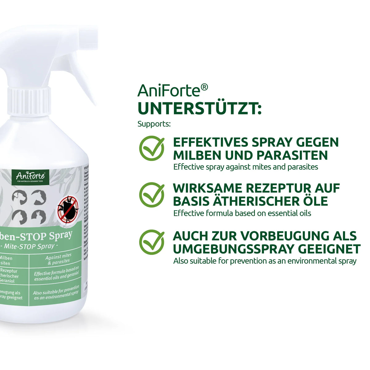 Milben-Stop Spray - Aniforte - für Hunde, Katzen, Pferde & Co. – WOOFSTUFF  - SHOP FOR DOGS