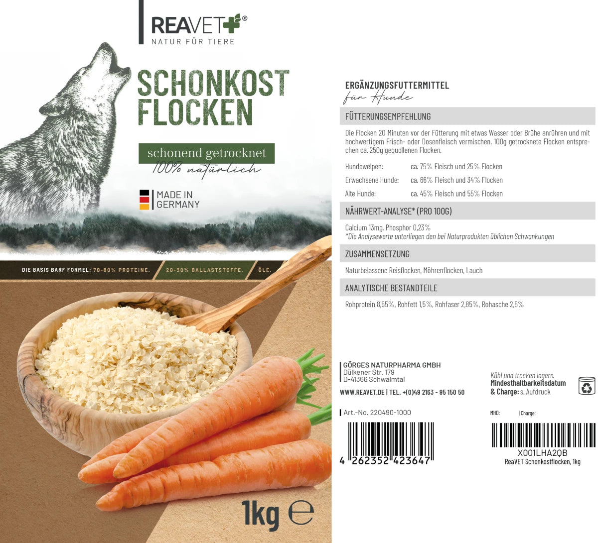 ReaVet-Schonkostflocken-Etikett