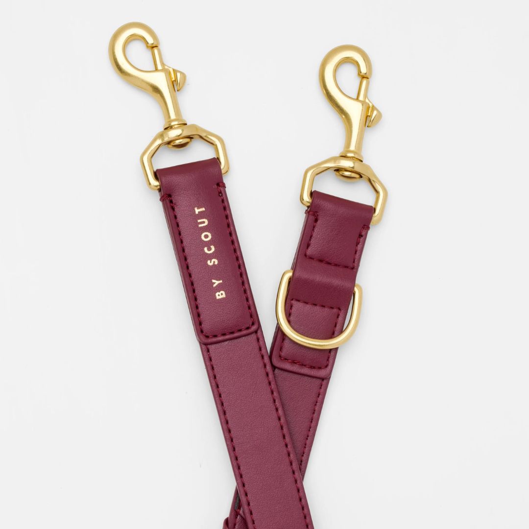 ByScout-verstellbare-Hundeleine-Mela-Caspita-Burgundy-Karabiner