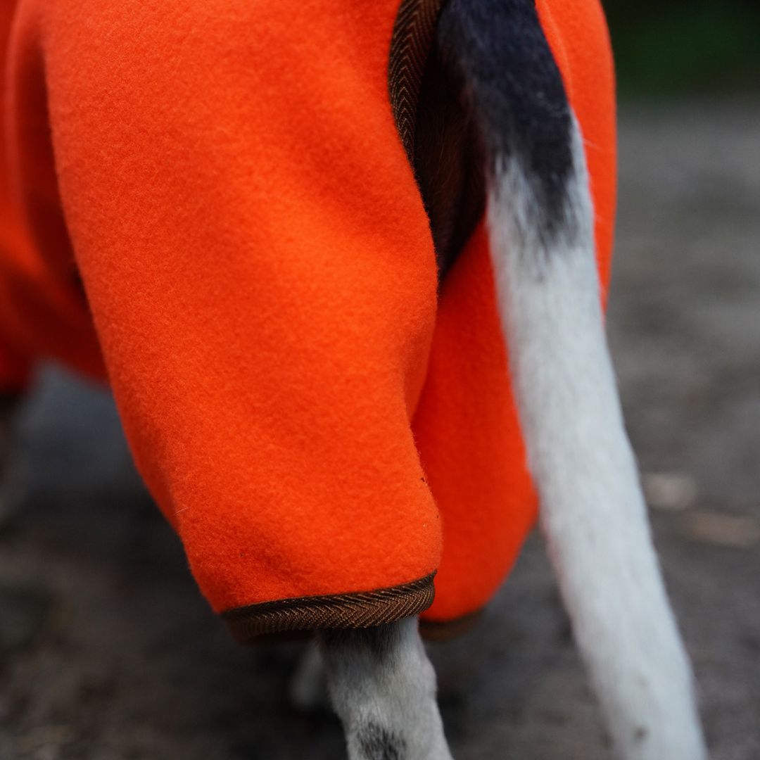 Hundepullover Dackel Fleece Cornwall Neon Orange