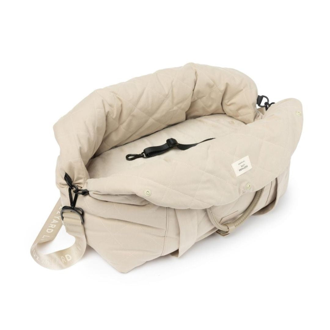 Hundeautositz-Hundetasche-Fuzzyard-Sandstone-offen