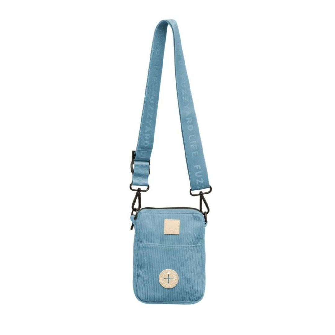 Fuzzyard-Cross-Body-Leckerlitasche-Corduroy-French-Blue-Gurt