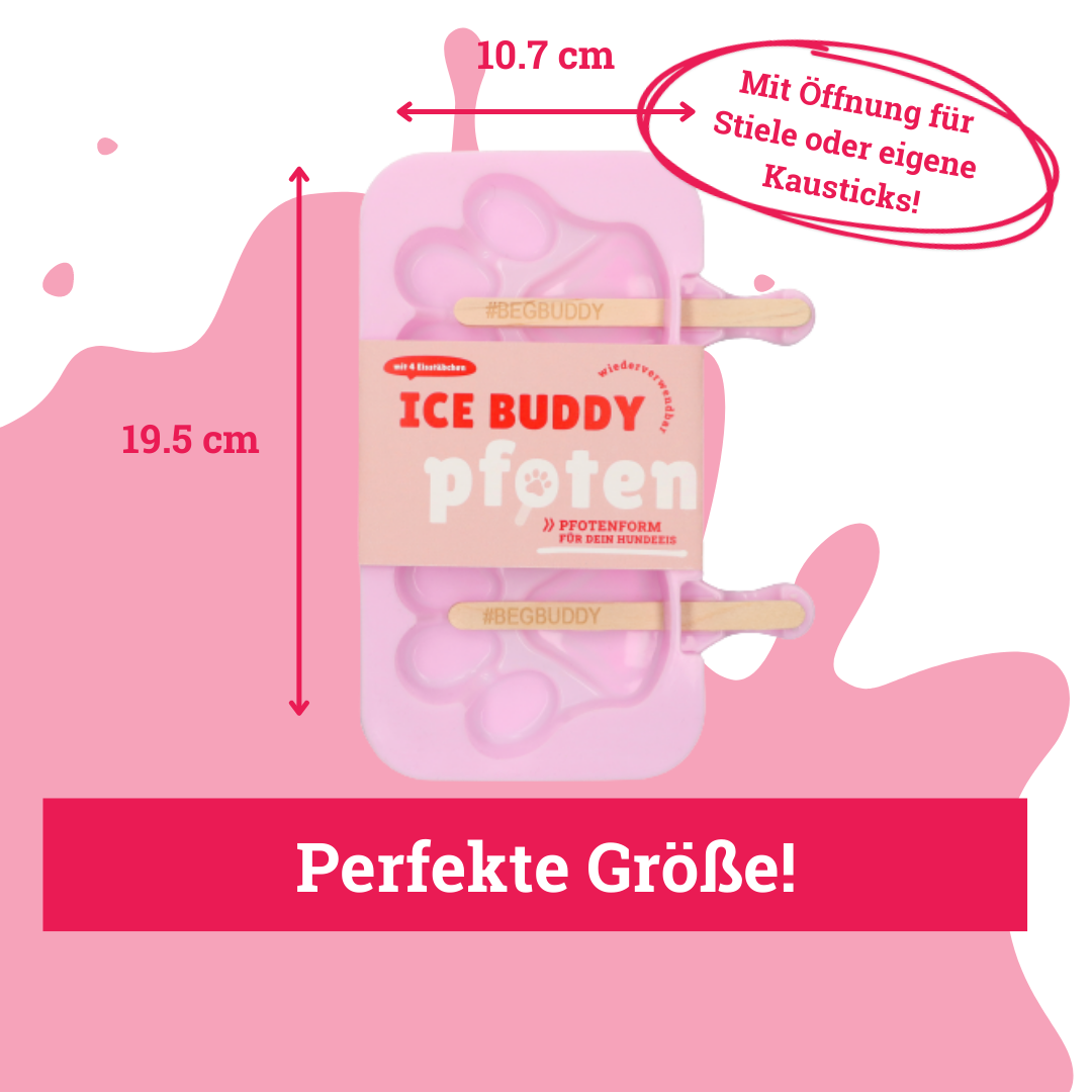 ICE-BUDDY-Pfotenform-Silikon-Hundeeis-Größe