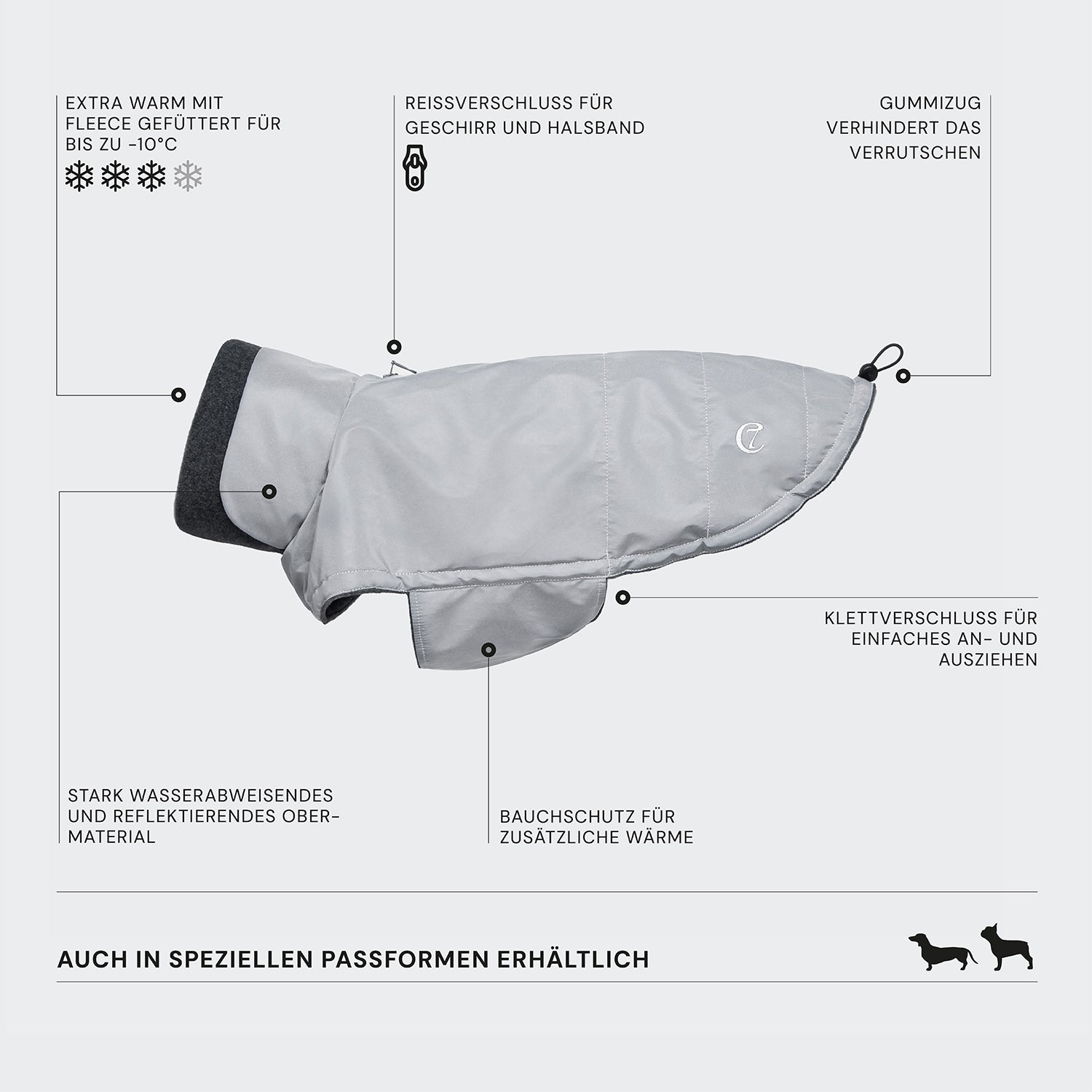 Hundemantel Brooklyn FR. BULLDOGGE Reflective