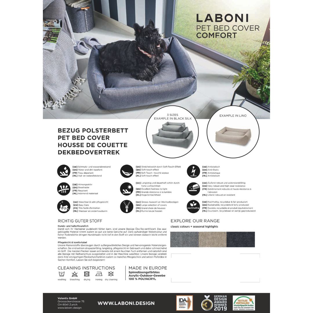 Hundebett Smooth In & Outdoor Ortho oder Classic Black Silk