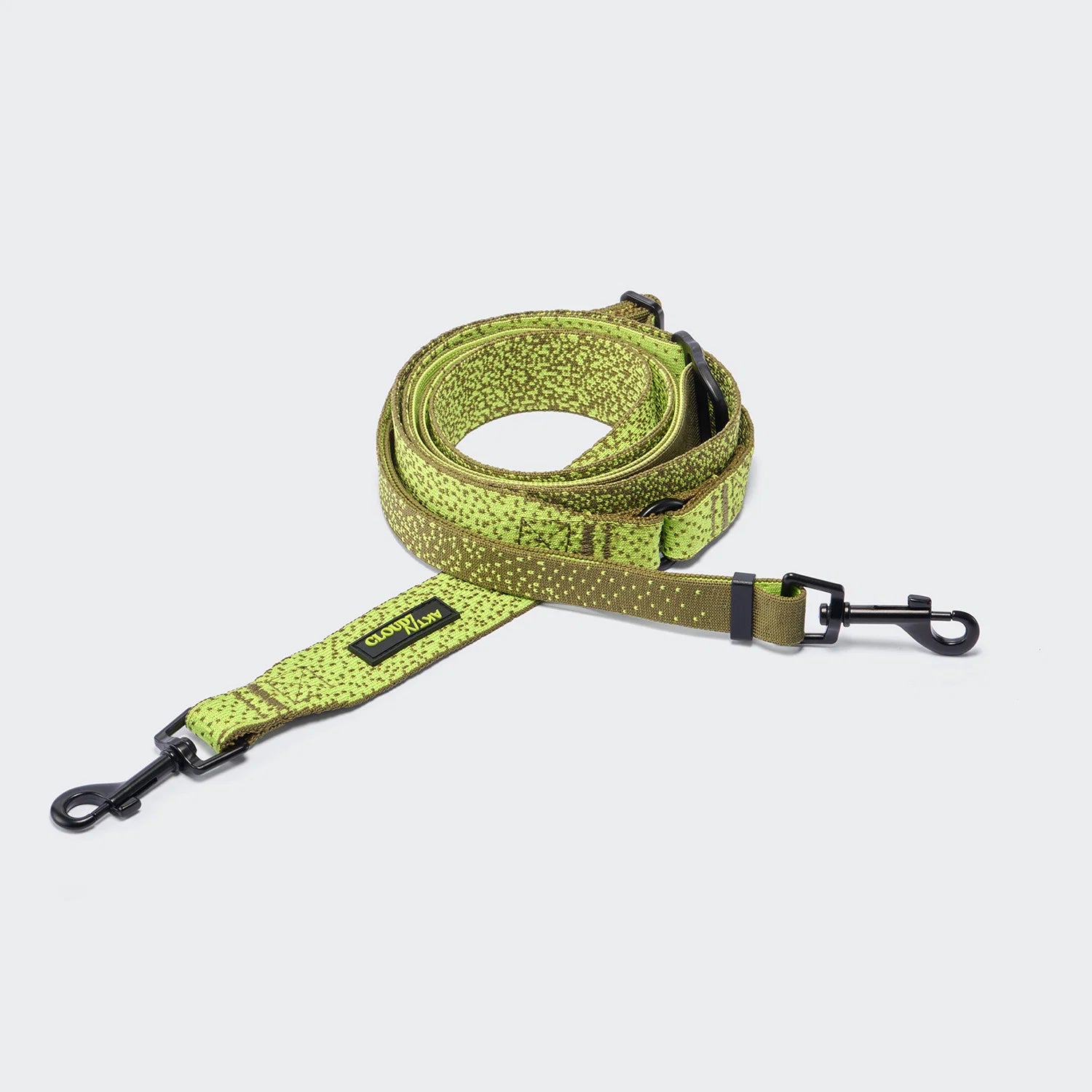 Cloud7-AKTIV-Hundeleine-Knit-L-3-Khaki-NeonGreen