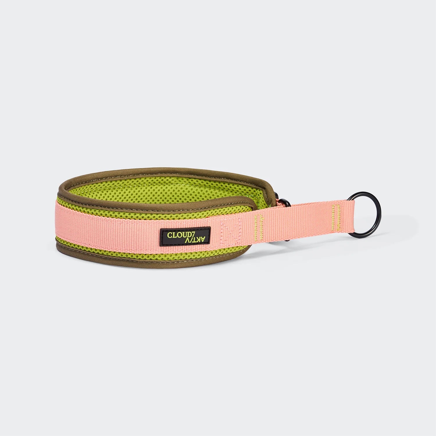 Cloud7-C1-Zugstopp-Halsband-AKTIV-NeonGreen-Peach