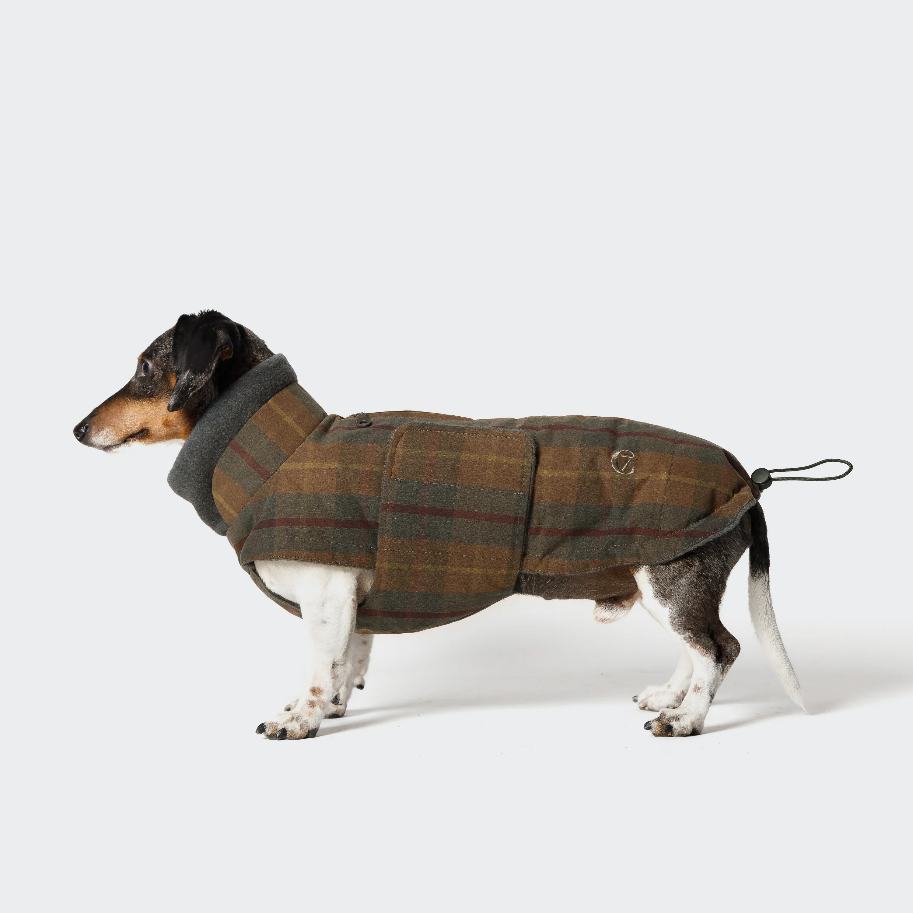 Hundemantel Brooklyn DACKEL Waxed Tartan