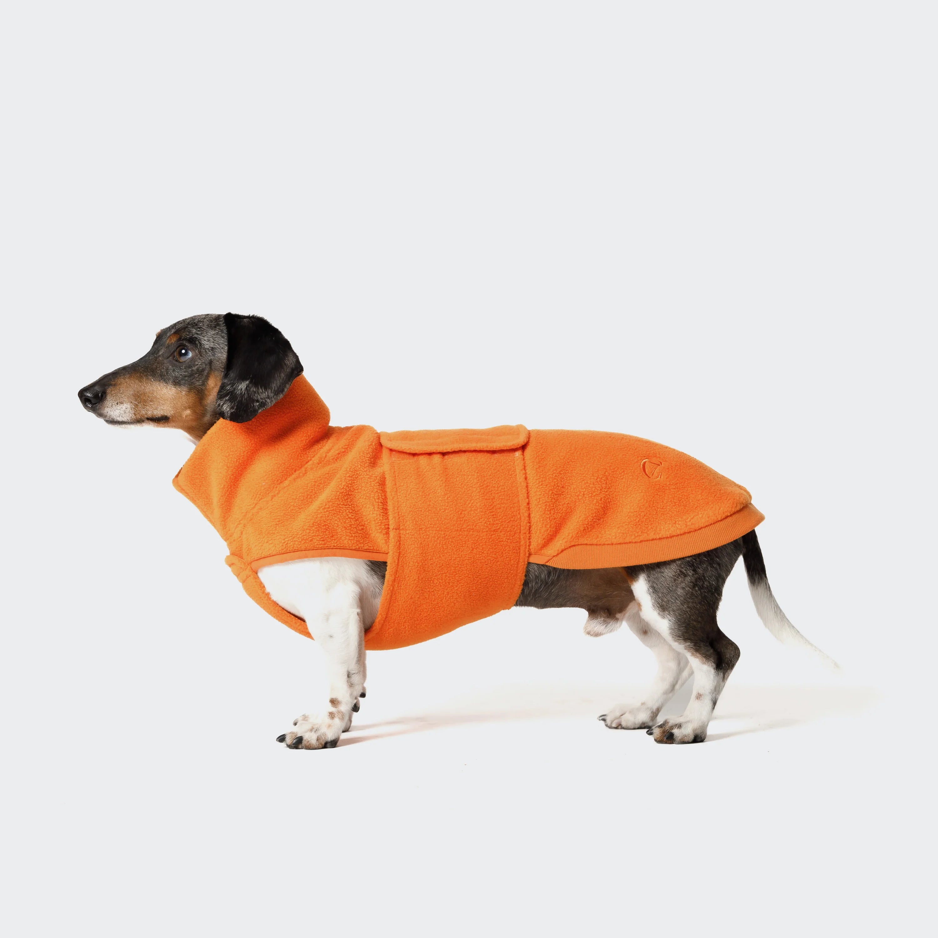 Hundepullover DACKEL Fleece Derby Orange