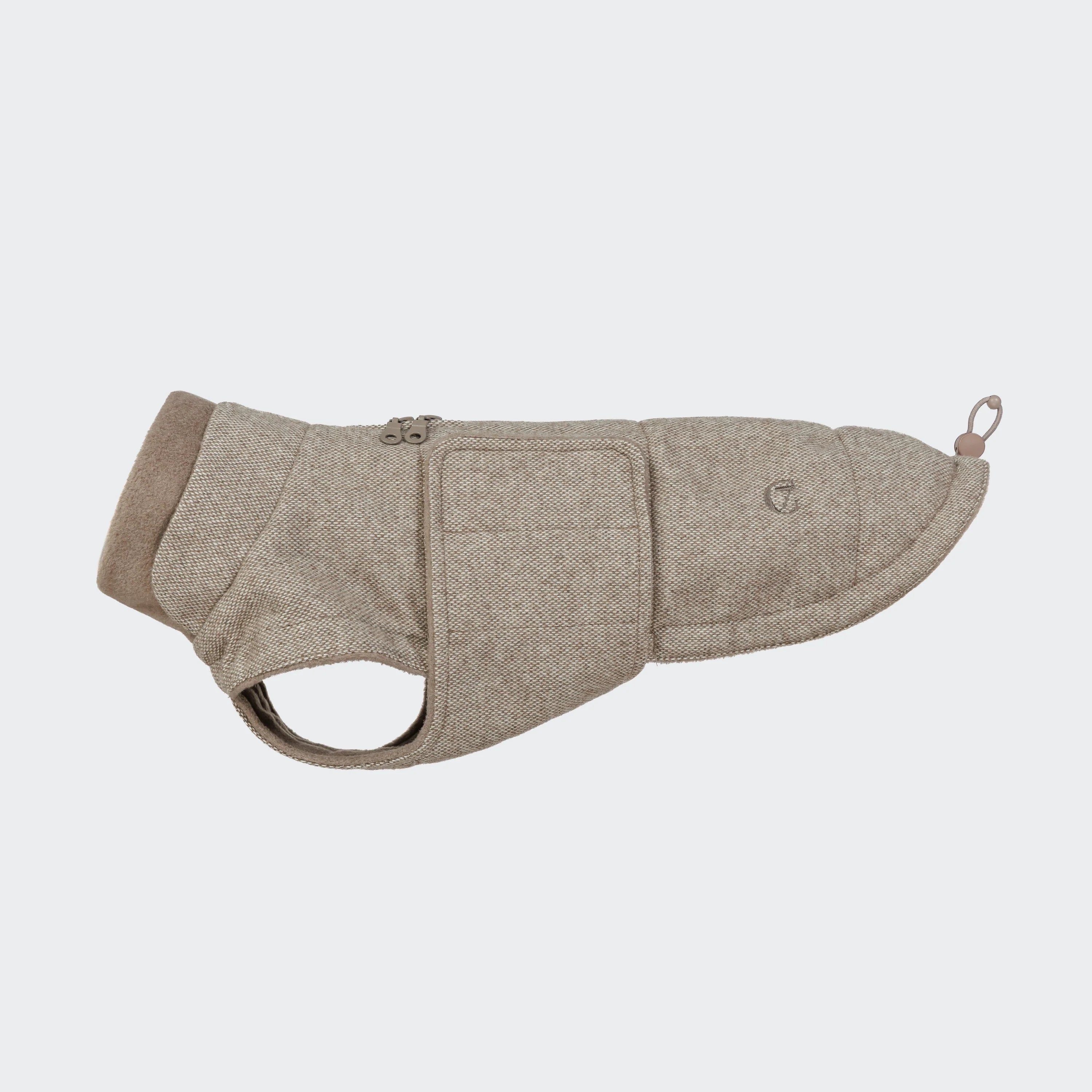 Cloud7-Hundemantel-Brooklyn-Dackel-Tweed-Beige