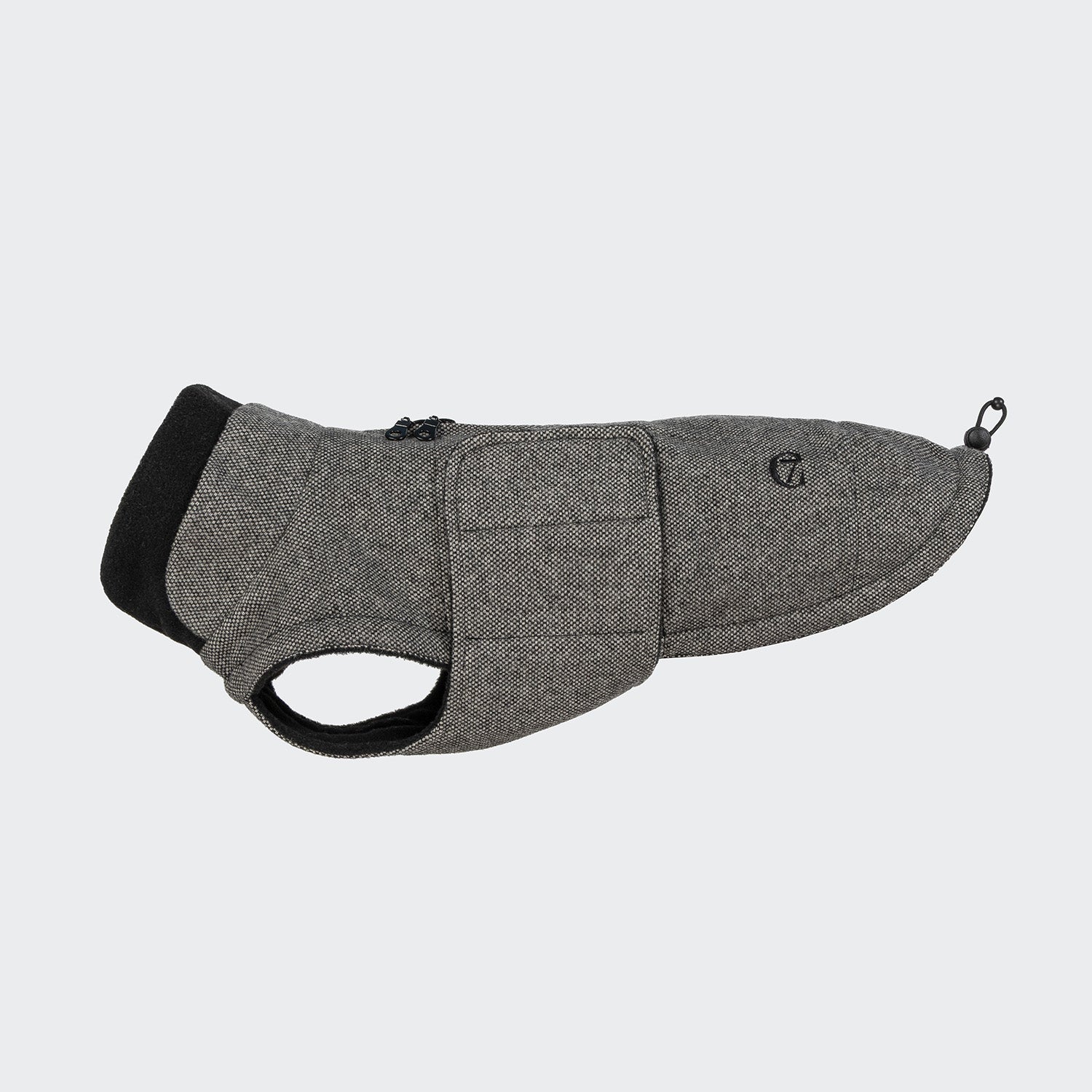 Cloud7-Hundemantel-Brooklyn-Dackel-Tweed-Black