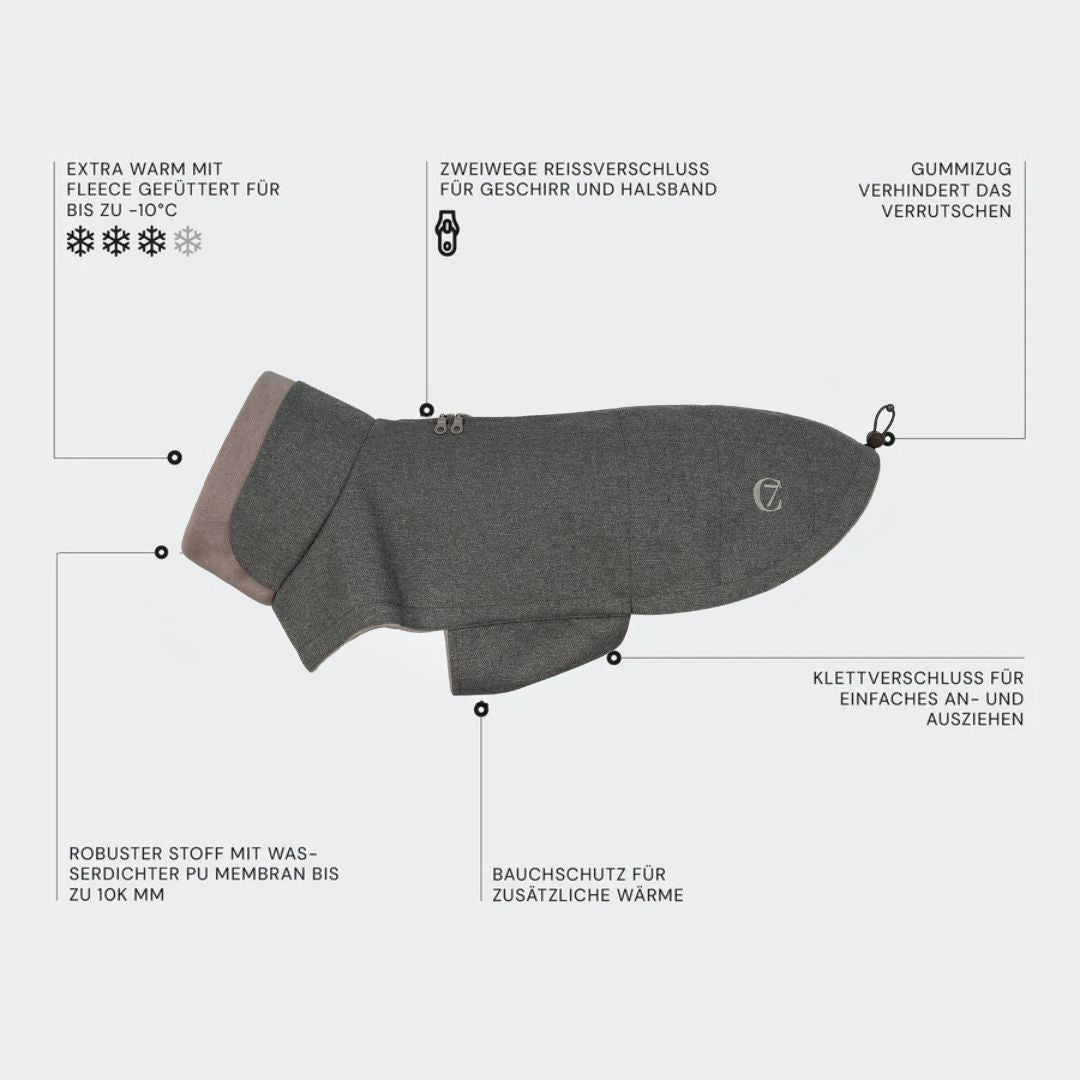 Cloud7 クラウド7 Brooklyn Graphite size2 犬用コート Cloud7 クラウド7 Brooklyn Graphite ブルックリン防水