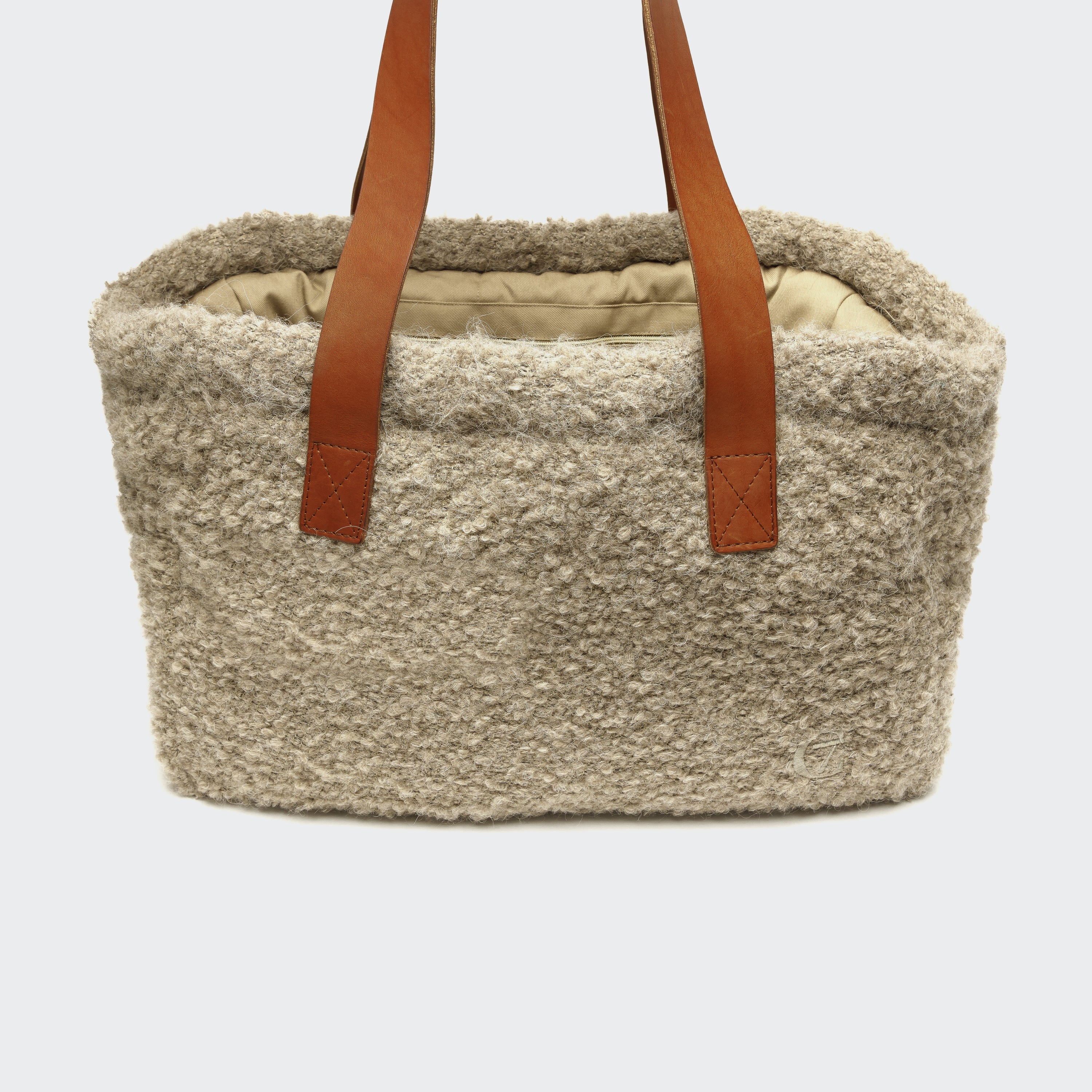 Cloud7-Hundetasche-Verona-Jacquard-Beige-Detail