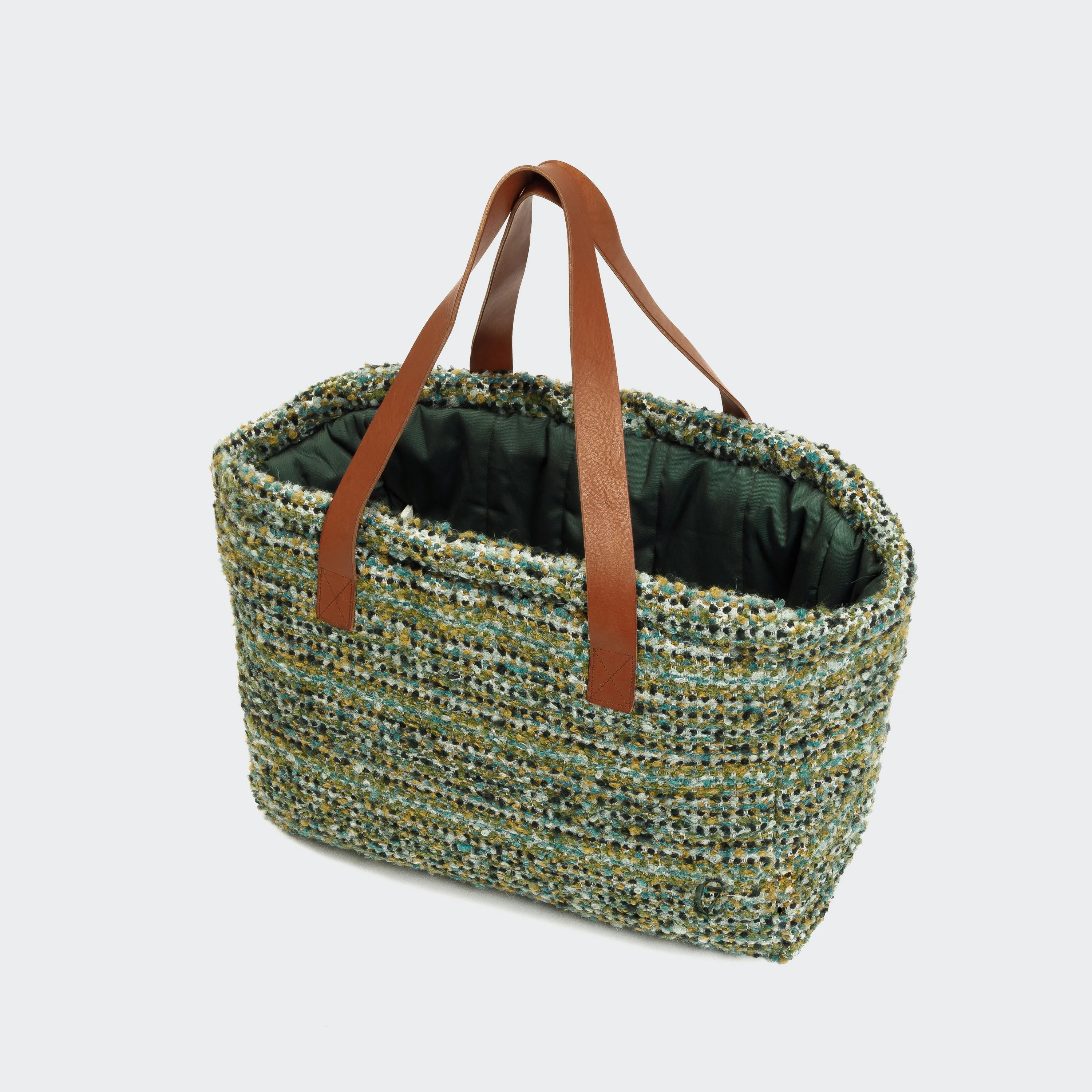 Cloud7-Hundetasche-Verona-Jacquard-Green-L