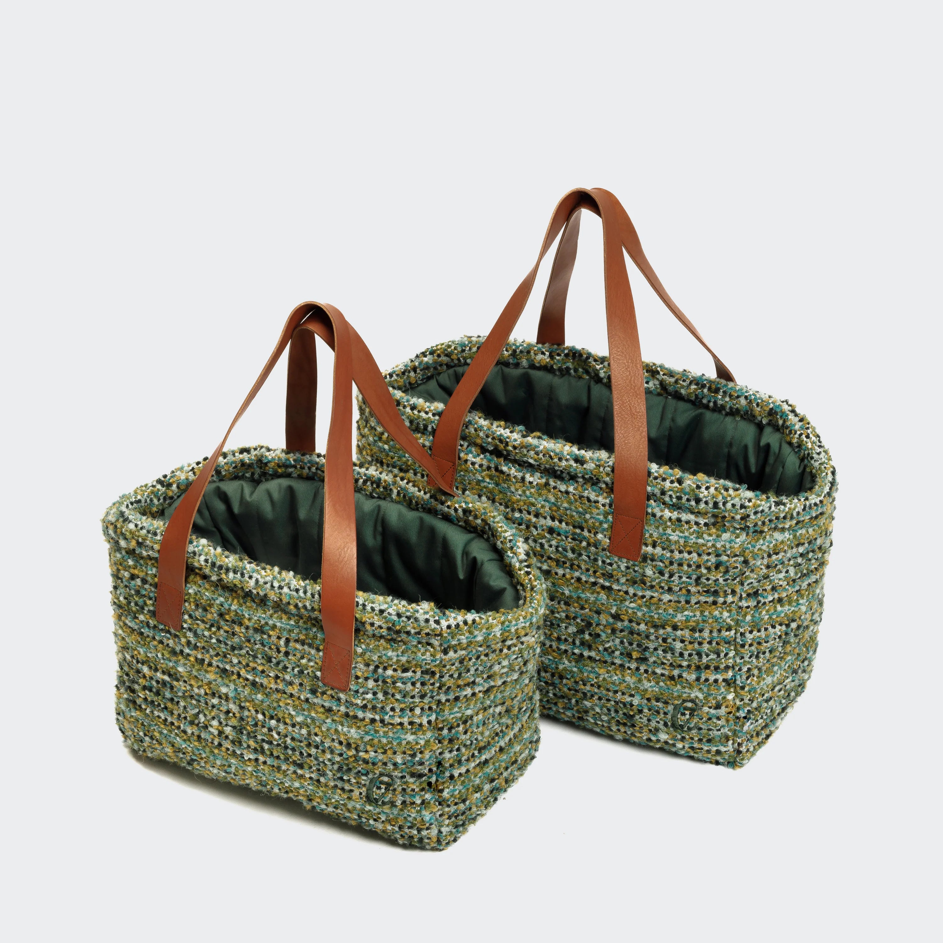 Cloud7-Hundetasche-Verona-Jacquard-Green-M-L