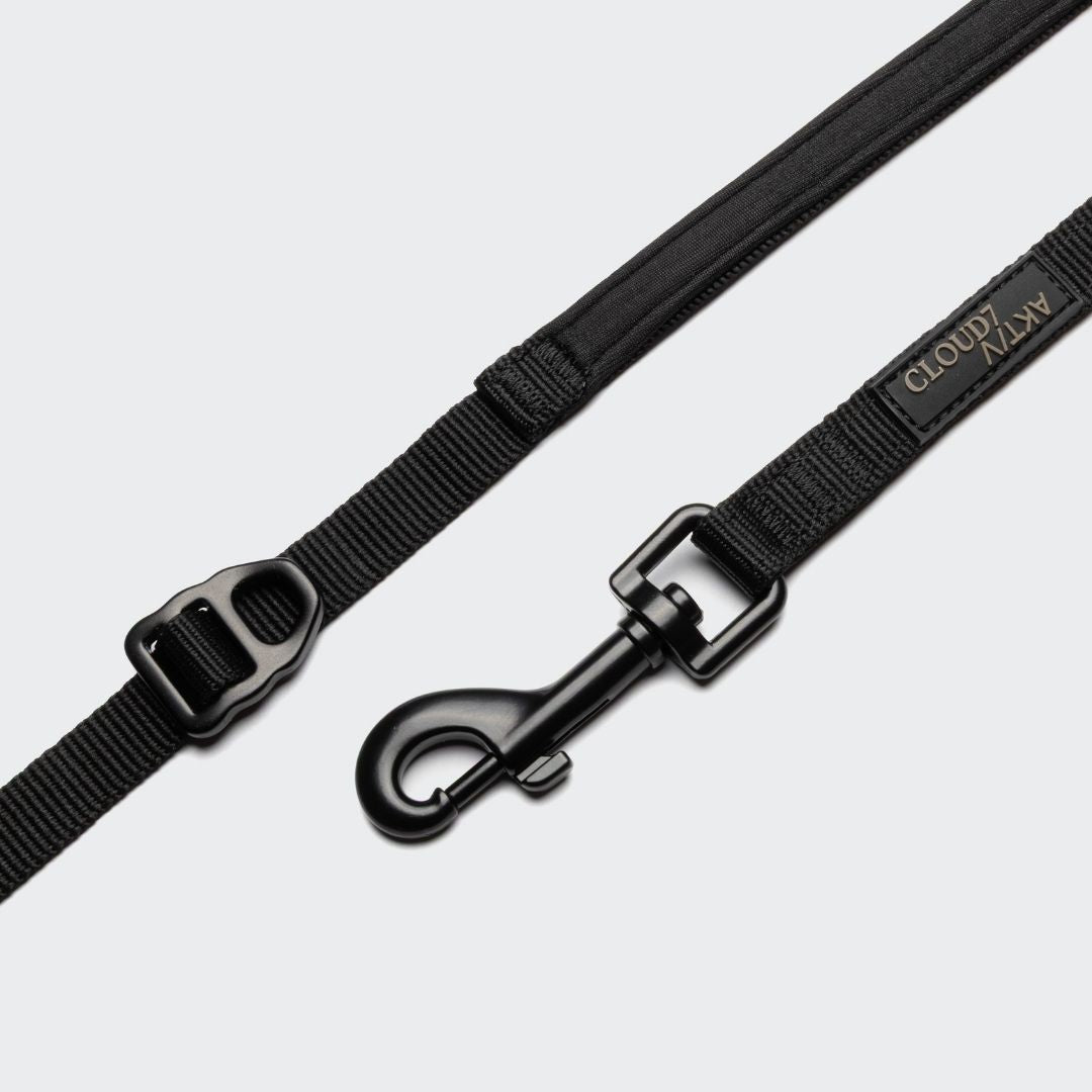 Cloud7-L-2-Jogging-Leine-AKTIV-Black-S-Karabiner