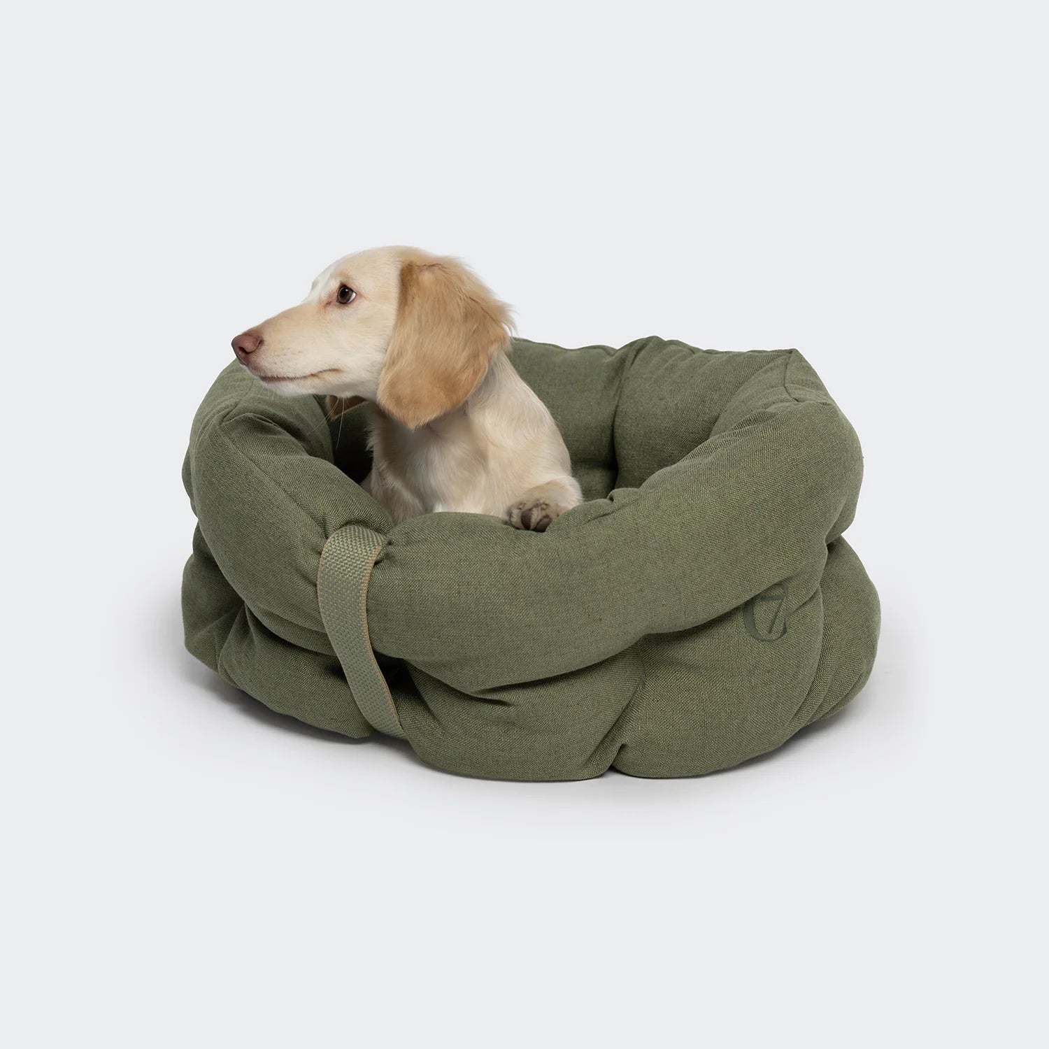 Cloud7-LTTL-Hundebett-Snoozy-Linen-Mix-Moss-Hund