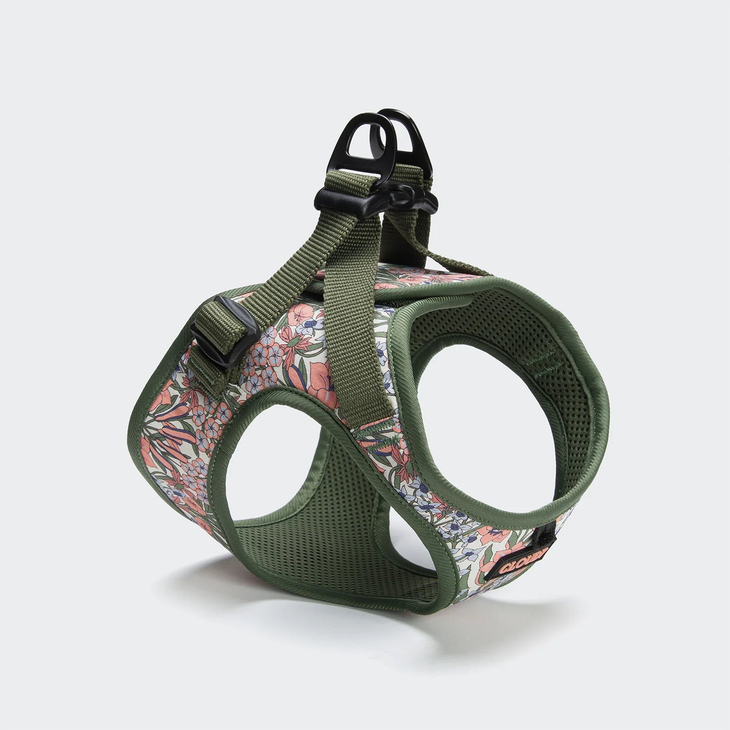 Cloud7-LTTL-Hundegeschirr-Blossoms-DarkOlive