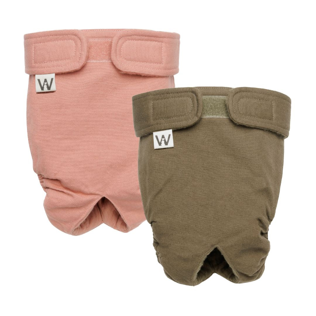 Cloud7-Woofstuff-Laeufigkeitshoeschen-Olive-Rose-Bundle