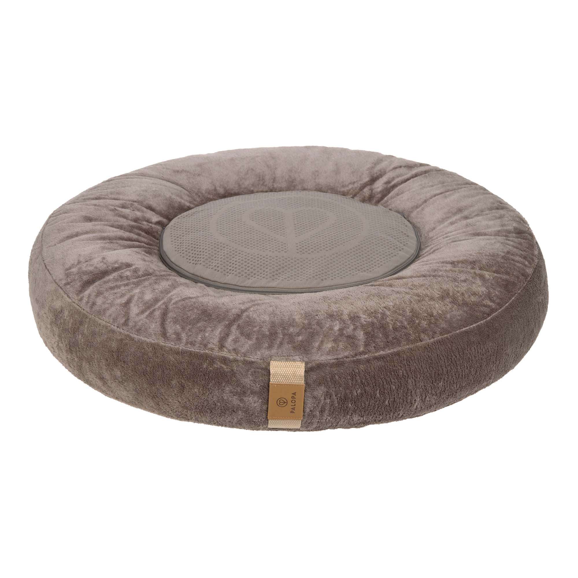 Palopa-Hundebett-Donut-Fippa-Taupe-Anti-Rutsch-Boden