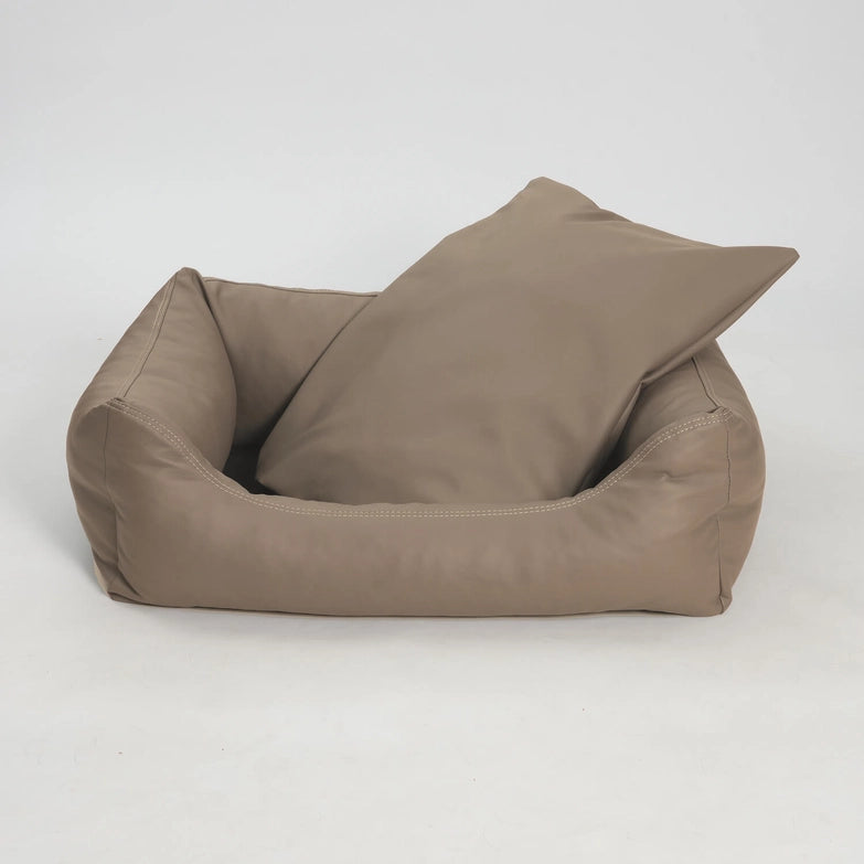 Dogs-in-the-City-Hundebett-Saddle-Kunstleder-Sand-2