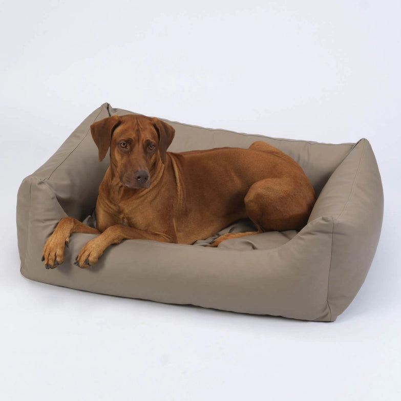Dogs-in-the-City-Hundebett-Saddle-Kunstleder-Sand-Hund