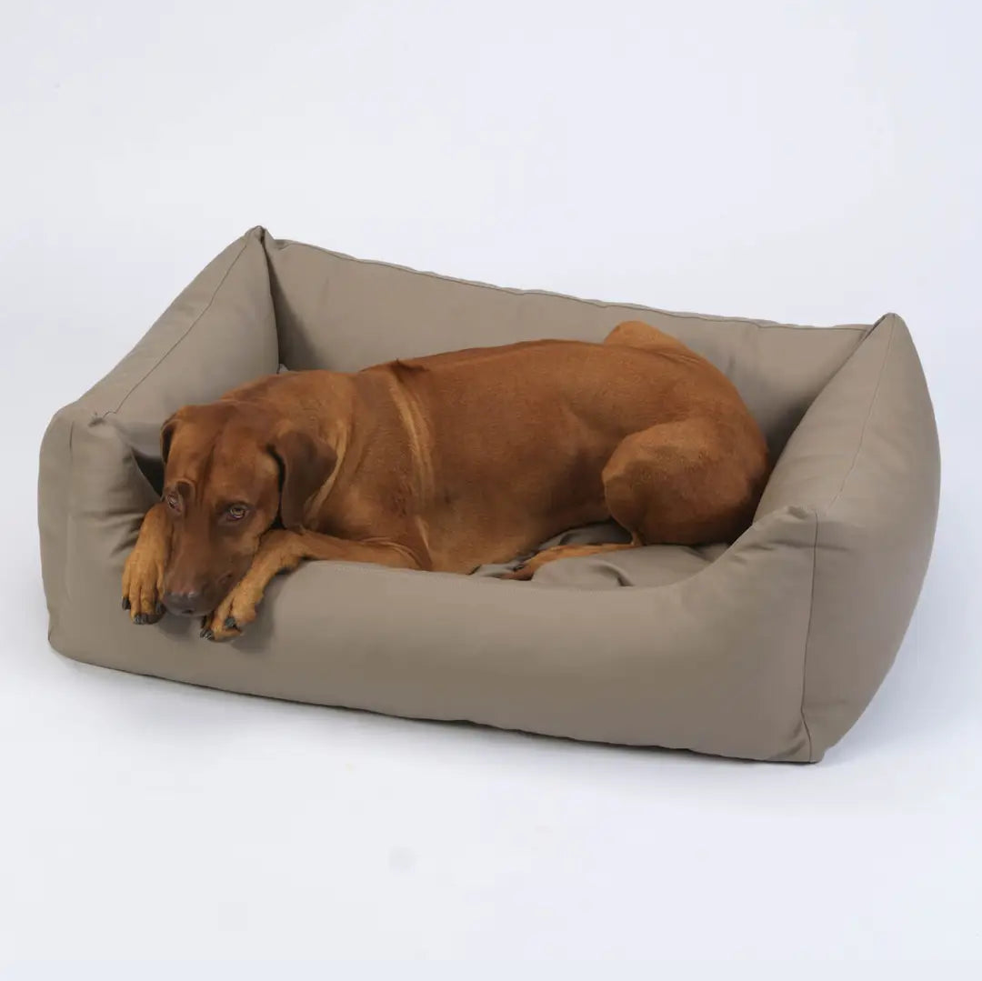 Dogs-in-the-City-Hundebett-Saddle-Kunstleder-Sand-Hund-2