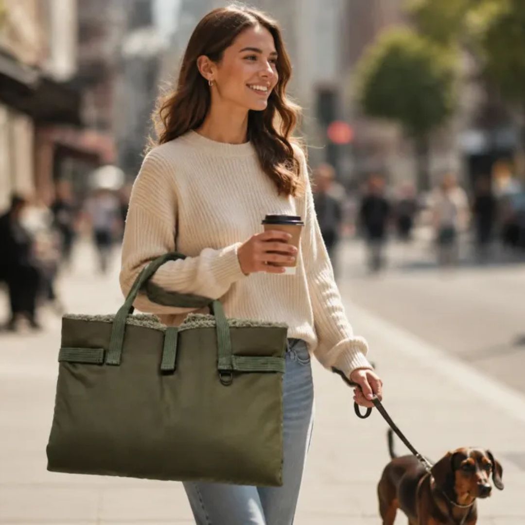 DogsintheCity-Reisematte-Travel-Pac-Paddy-Forest-Green-2