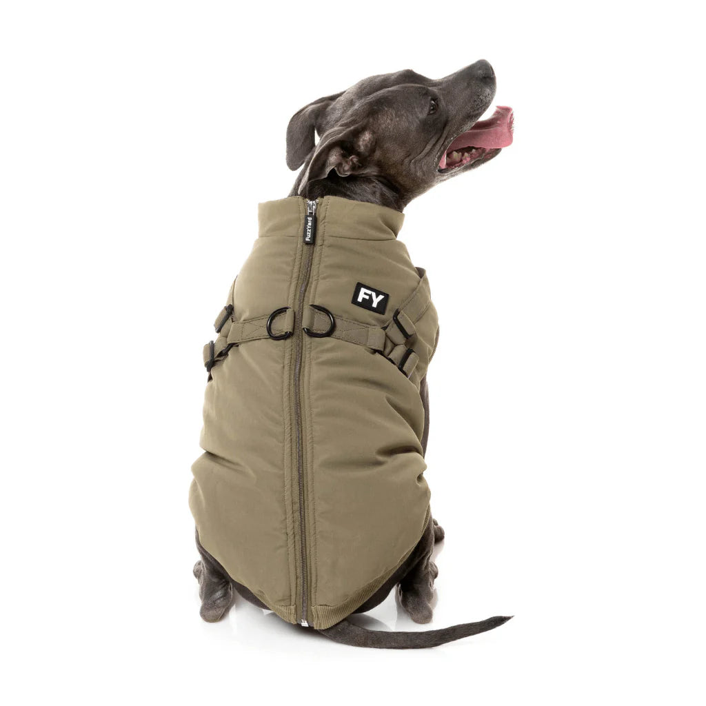 Fuzzyard-Hundemantel-Jacket-Flash-Khaki-Hund