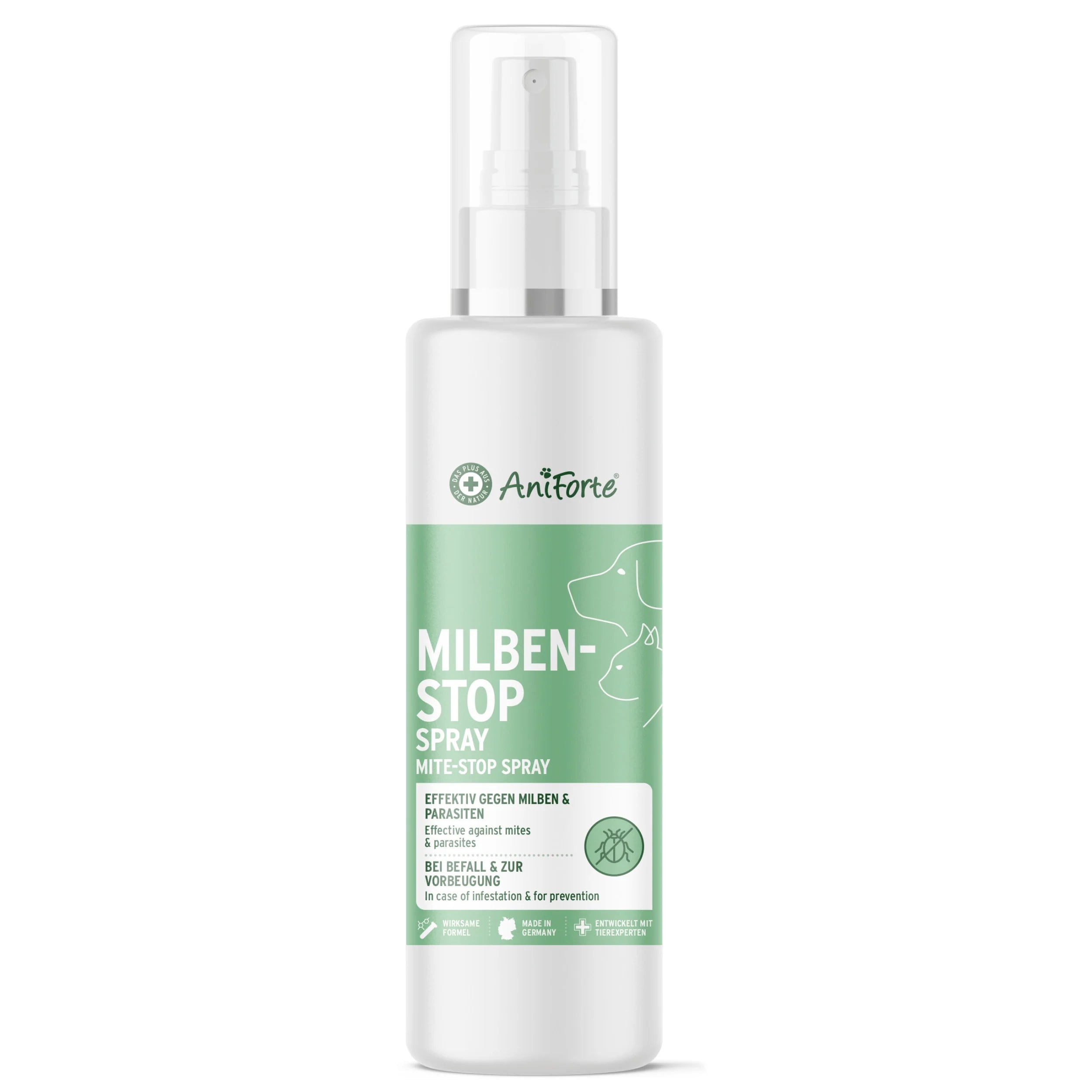 Milben-STOP Spray für Hunde, Katzen, Pferde & Co.