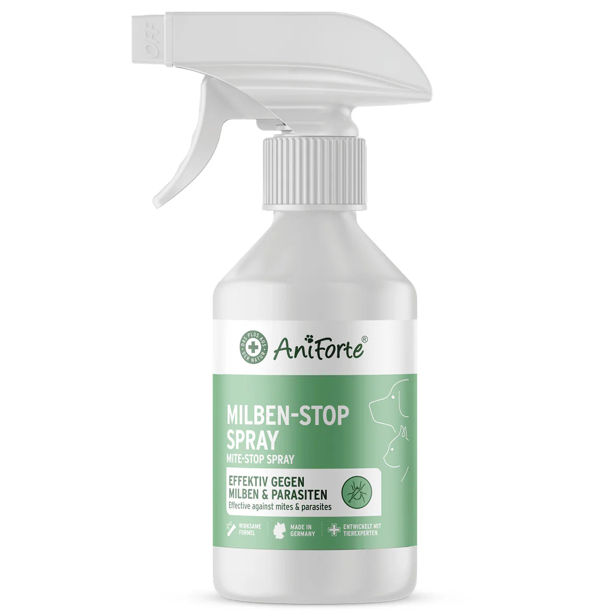 Milben-STOP Spray für Hunde, Katzen, Pferde & Co.