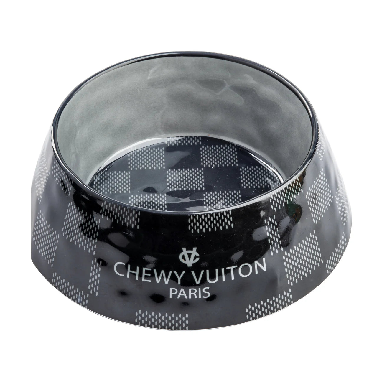 Haute-Diggity-Dog-Chewy-Vuiton-Black-Checker-Hundenapf