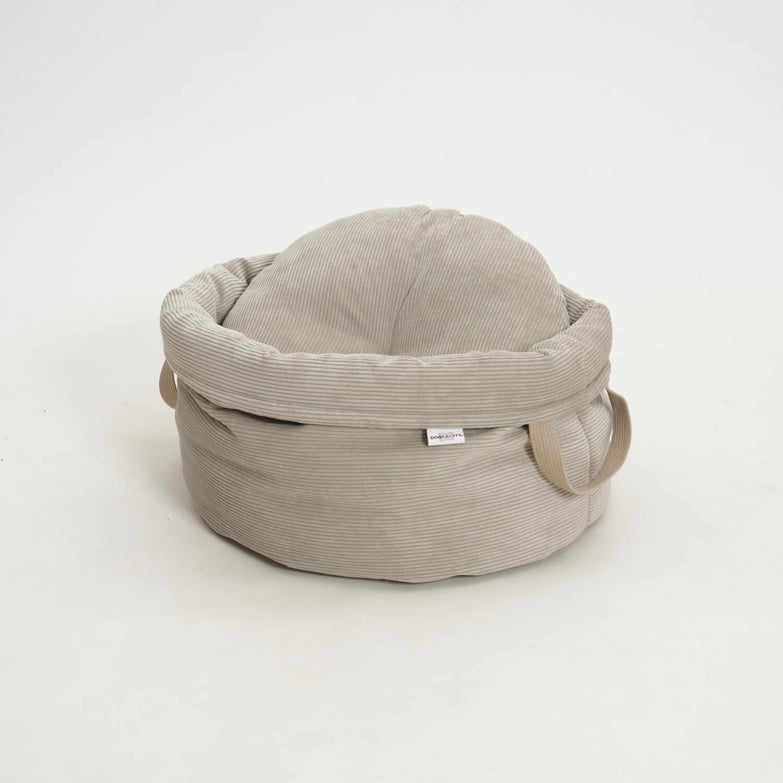 Hundebett-Shopper-Little-Basket-Chelsea-Cord-Gravel-2