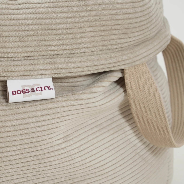 Hundebett-Shopper-Little-Basket-Chelsea-Cord-Gravel-Detail