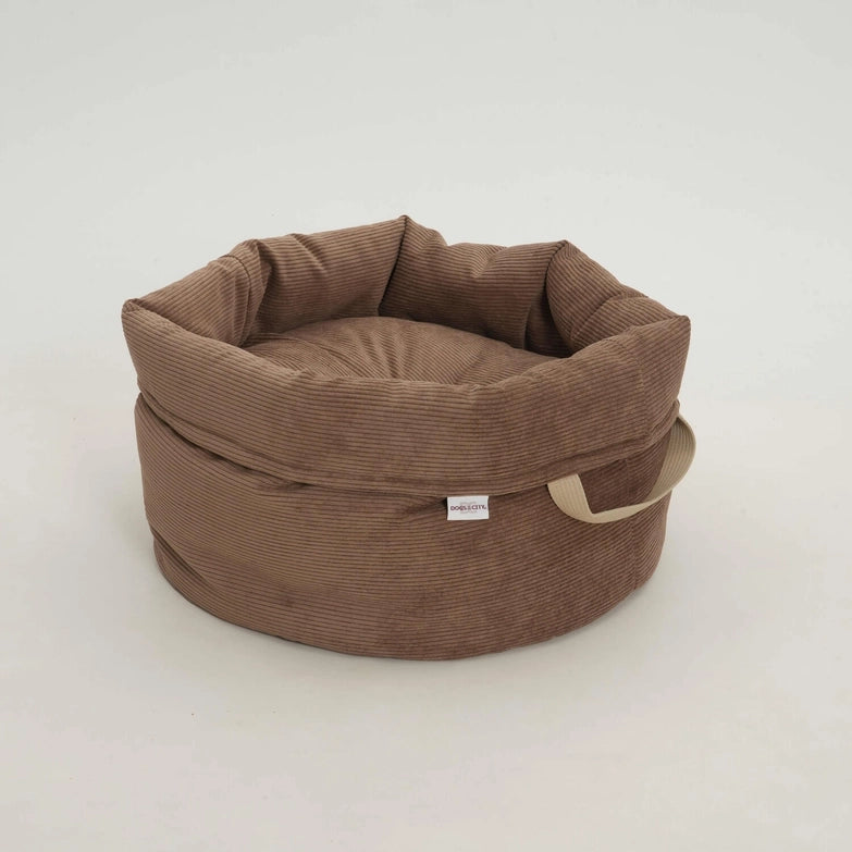 Hundebett-Shopper-Little-Basket-Chelsea-Cord-Toffee
