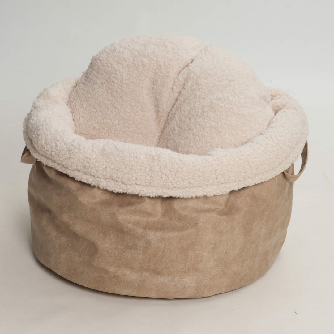 Hundebett-Shopper-Little-Basket-Saddle-Gravel-Innenkissen